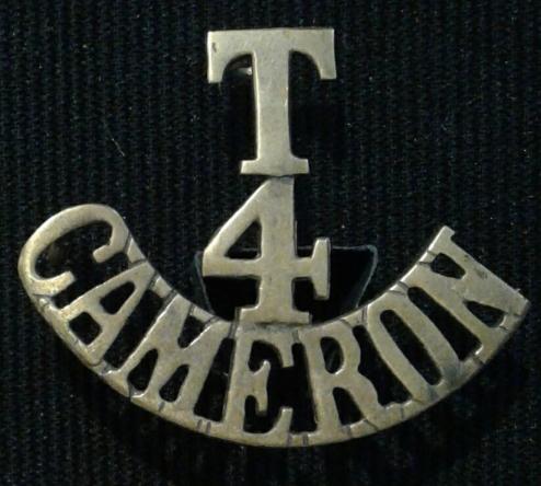 The Cameron Highlanders Territorial Bttn Shoulder Title