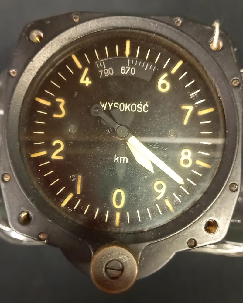 Pre WW2 Polish  PZL Type W-12s Altimeter