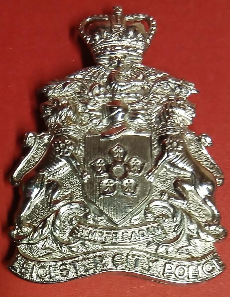 Leicester City Police Helmet Plate