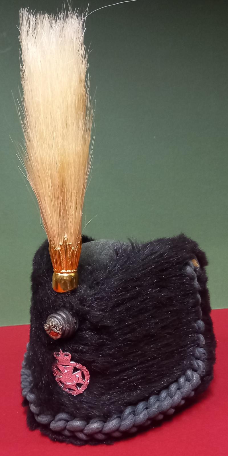 Green Jackets Brigade Bugler's  Seal Skin Cap.