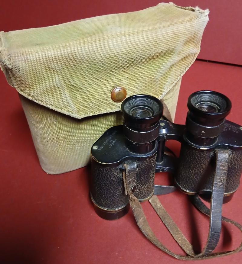 WW2 BRITISH ARMY BINOCULARS No2 MKII & POUCH