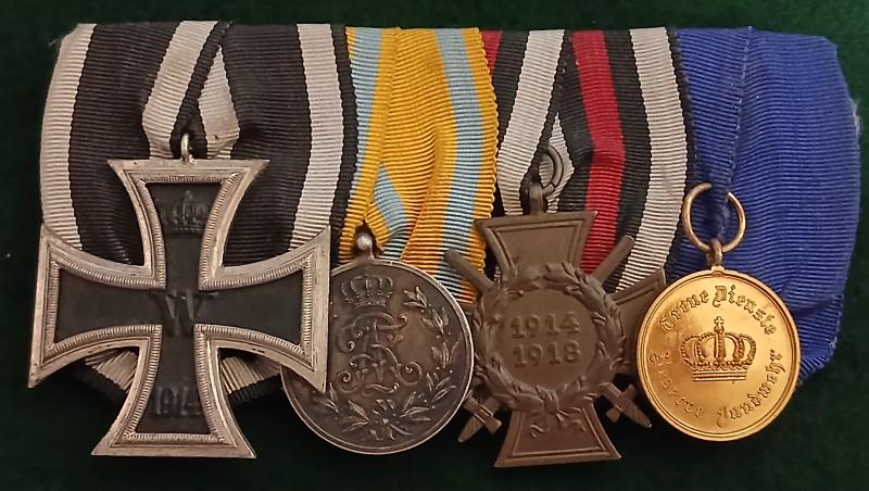 GERMAN/SAXONY WW1 GROUP OF FOUR .