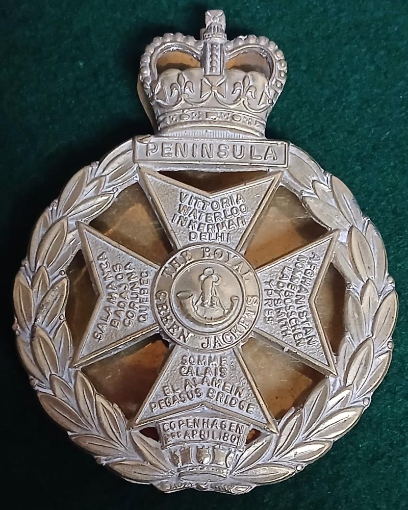 THE ROYAL GREEN JACKETS. OFFICERS CROSS BELT PLATE