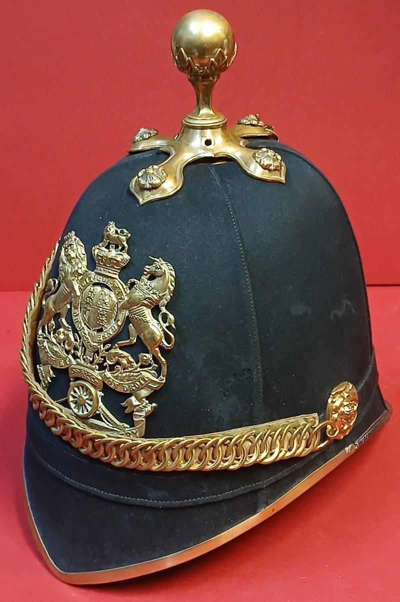 VICTORIAN OFFICERS BLUE CLOTH (HOME SERVICE) HELMET