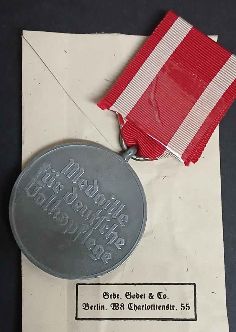 GERMAN WW2 MEDAL OF SOCIAL WELFARE
