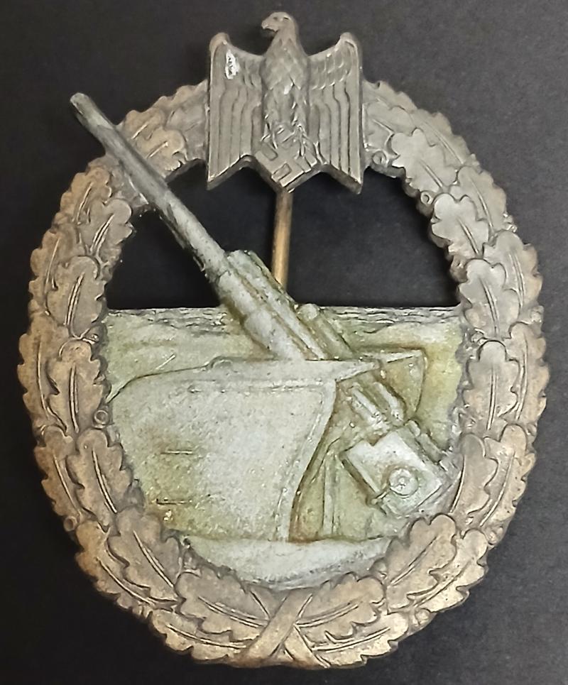 WW2 GERMAN COSTAL ARTILLERY WAR BADGE